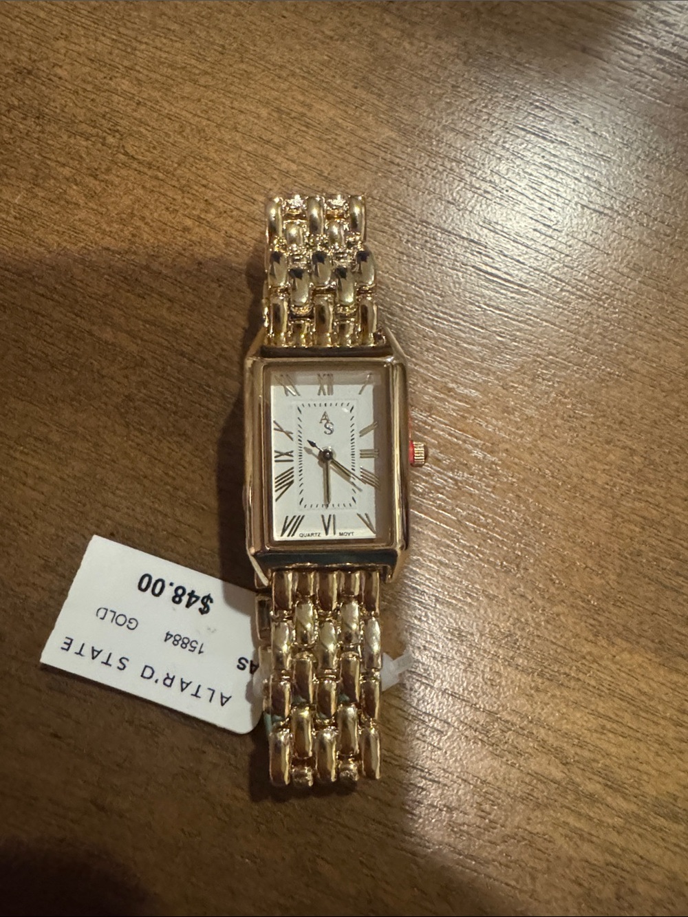 Altarβd State Gold Women's Rectangular Bracelet Watch - NWT